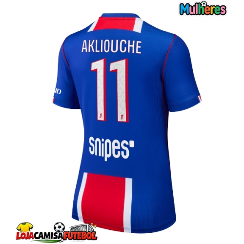 Camisa de Futebol Paris Saint-Germain Maghnes Akliouche #11 Equipamento Principal Mulheres 2026-27 Manga Curta